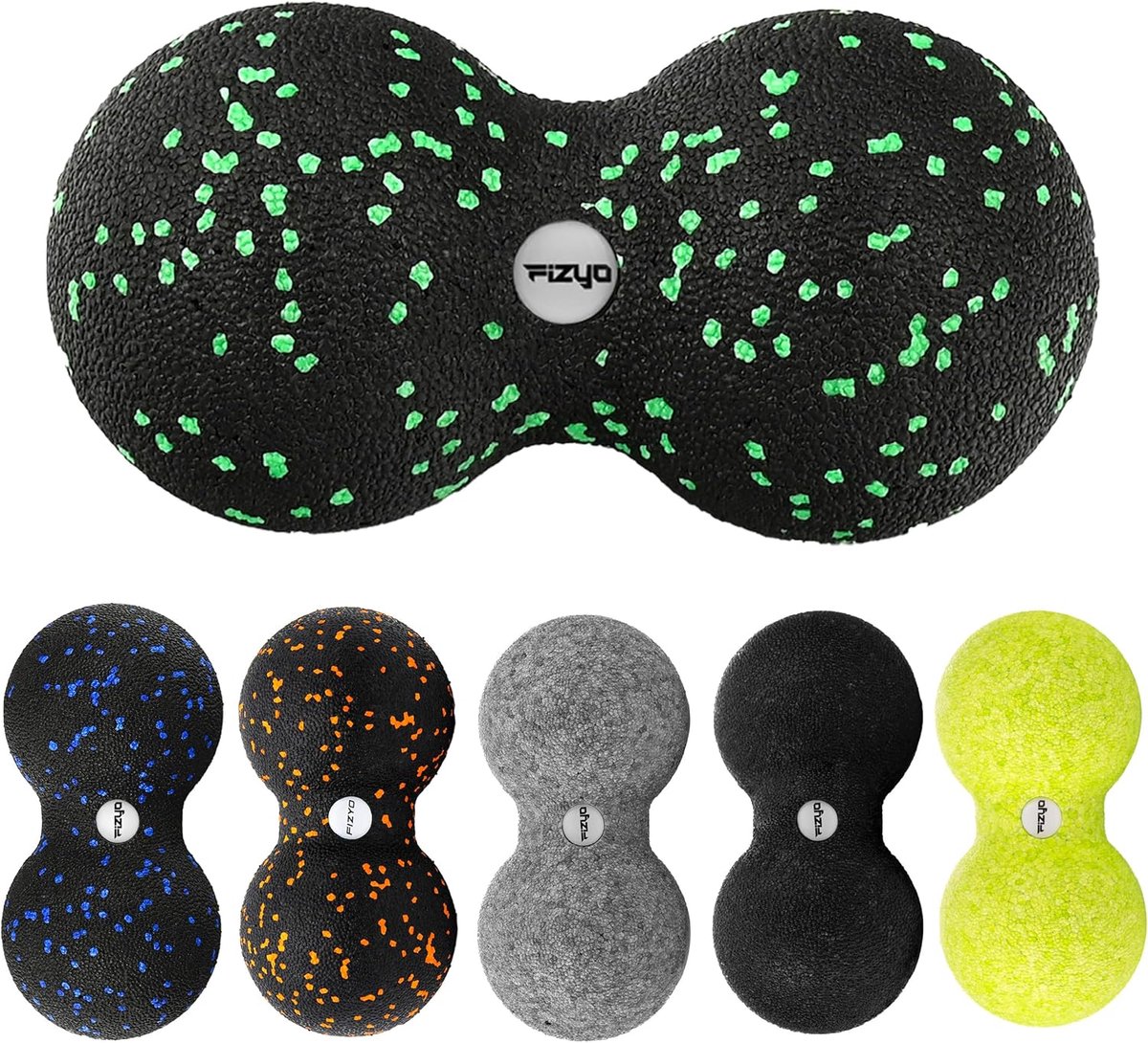 SnelShoppen - Fizyo Massagebal Massage Roller voor Rehabilitatie, Yoga, Crossfit, Anti-Stress, Ontspanning, Ideaal voor Rugpijn, Sciatica, Peanut Vorm