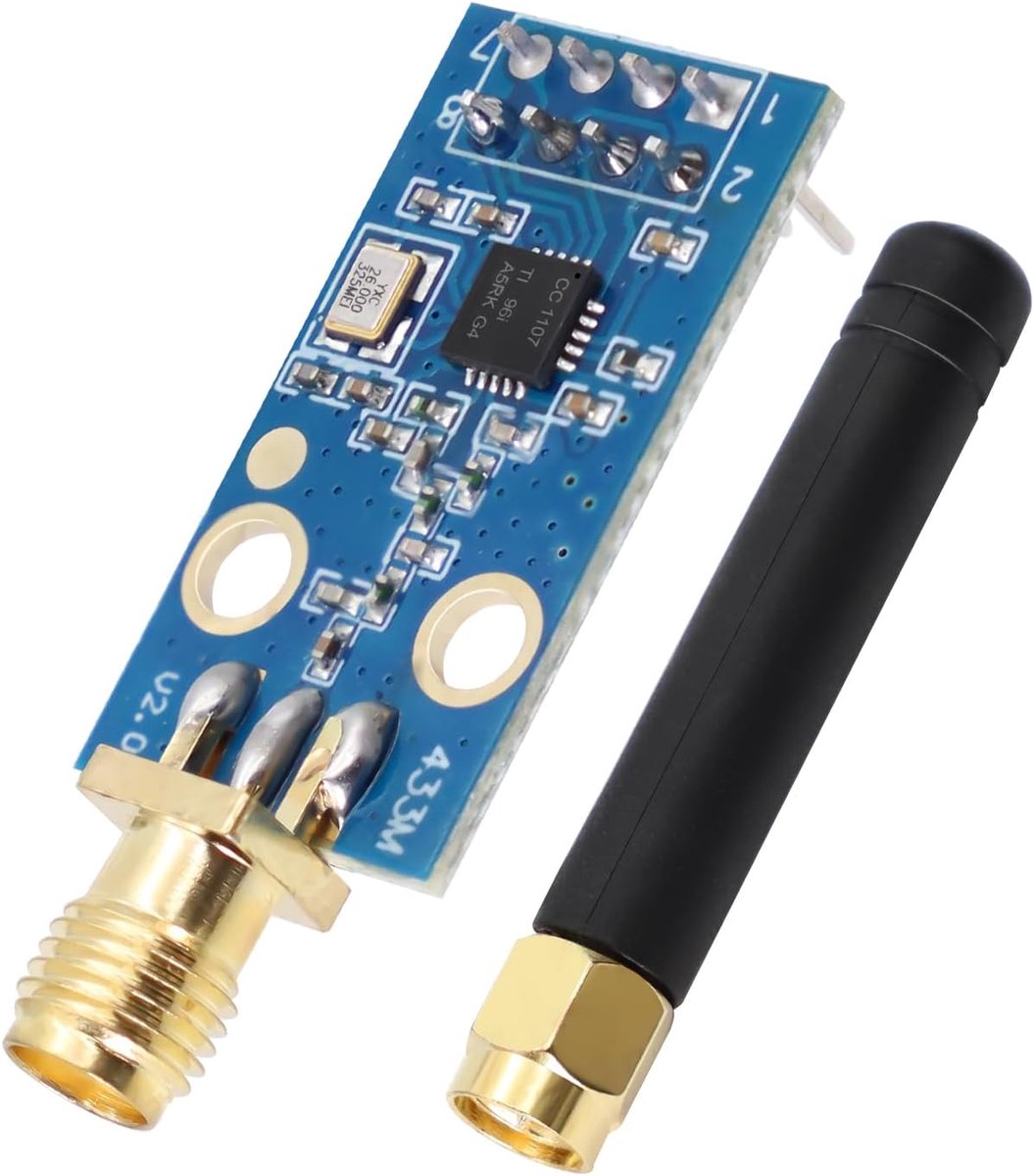 SnelShoppen - CC1101 SMA Antenne Wireless Transceiver Module 433MHz - Digitale Transmissie Module voor Arduino - 1 stuk - 1.9-3.6V DC - Hoogwaardige C