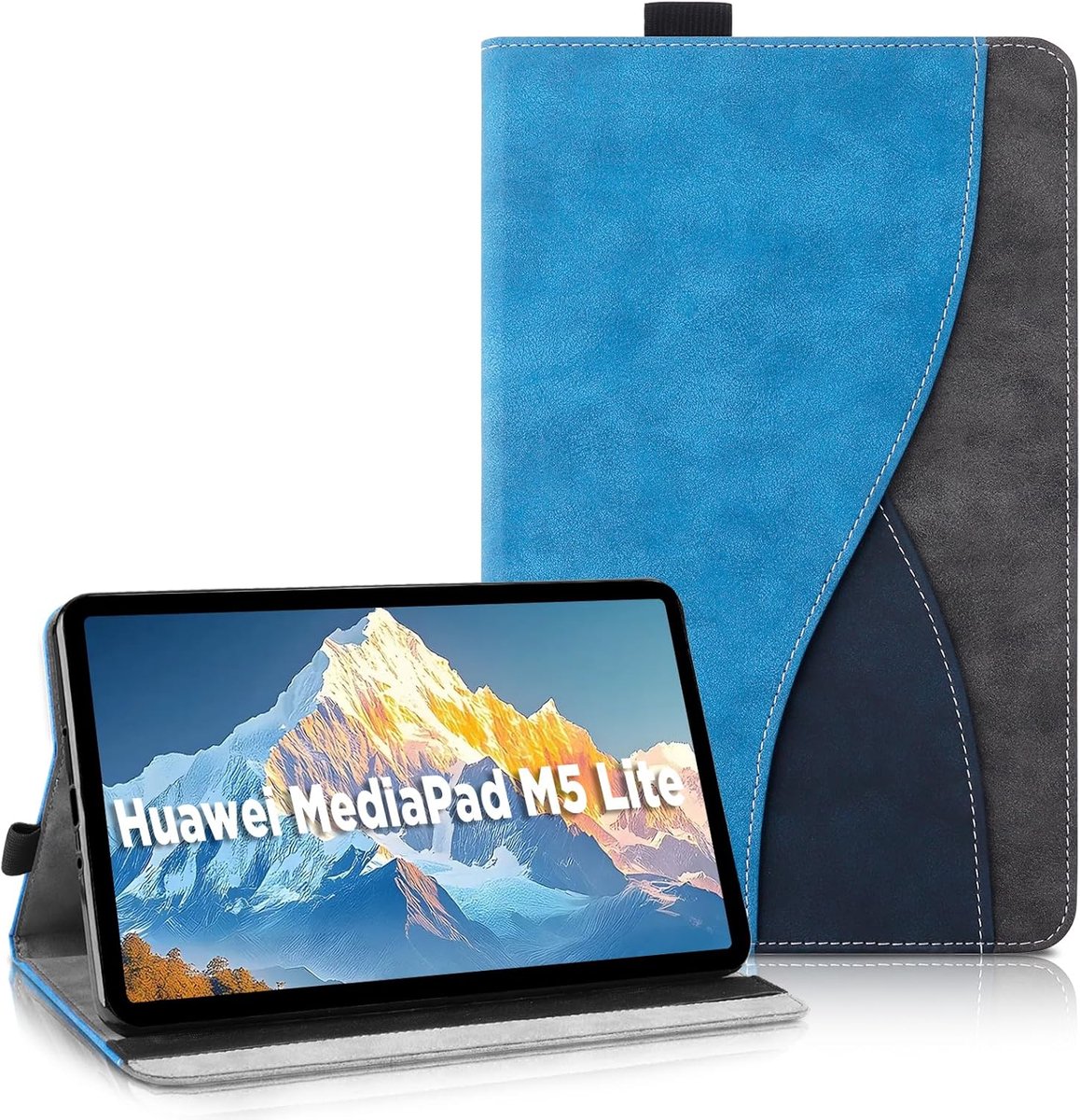 SnelShoppen - Ultra-Dunne Tablet Case Cover voor 10.1 Inch Tablets met Stand en Wallet Functie - Beschermhoes voor Huawei M5 Lite 2023 - Lichtgewicht