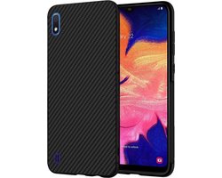ebestStar - Hoes geschikt voor Samsung A10 Galaxy SM-A105F, Hoogwaardig Zacht TPU Bescherming, Koolstof Design Hoesje, Zwart