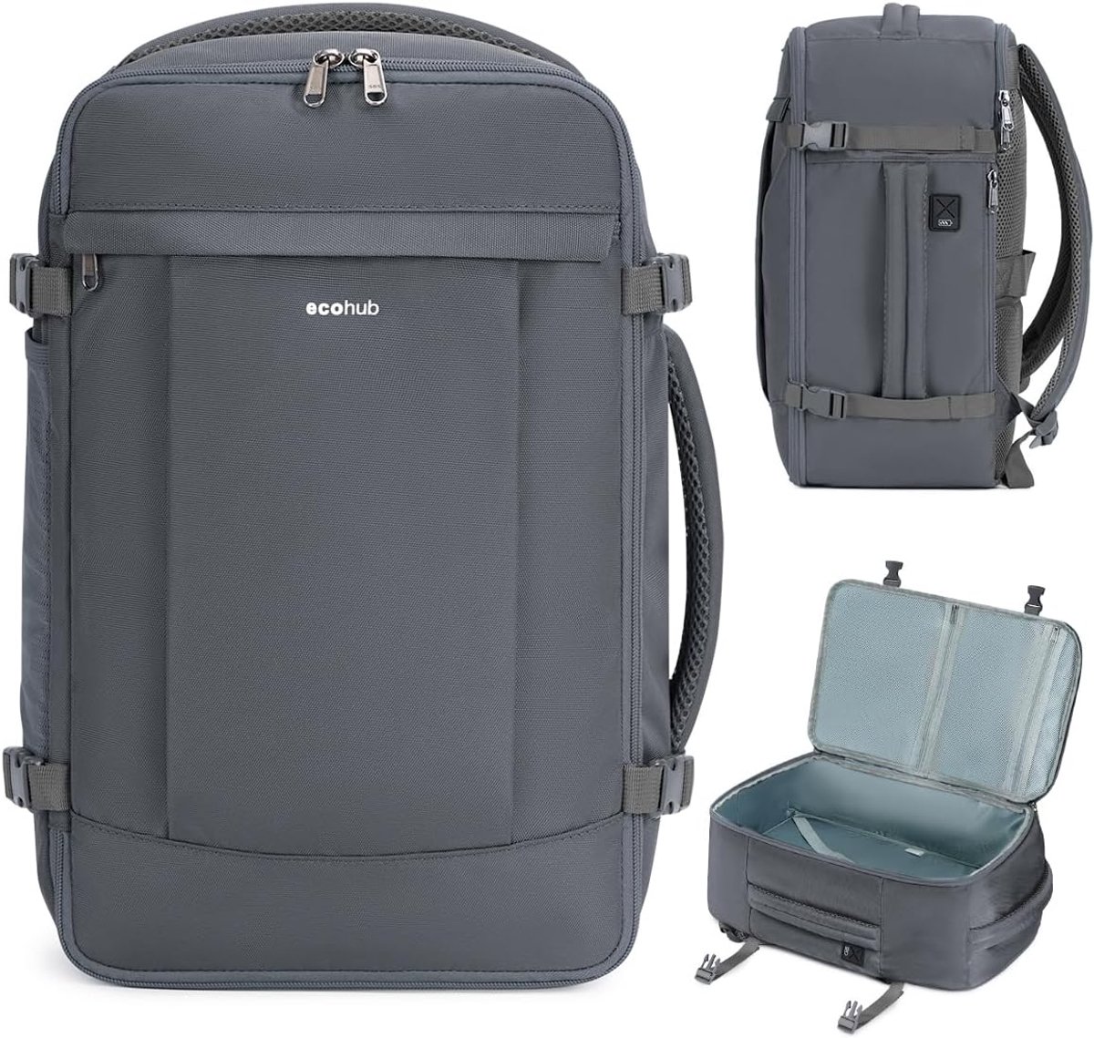 SnelShoppen - 30L Rugzak voor Cabin Bagage - 45x36x20 cm - Lichtgewicht en Waterdicht - Anti-diefstal Laptop Rugtas - Gerecycled PET - Ideaal voor Rei
