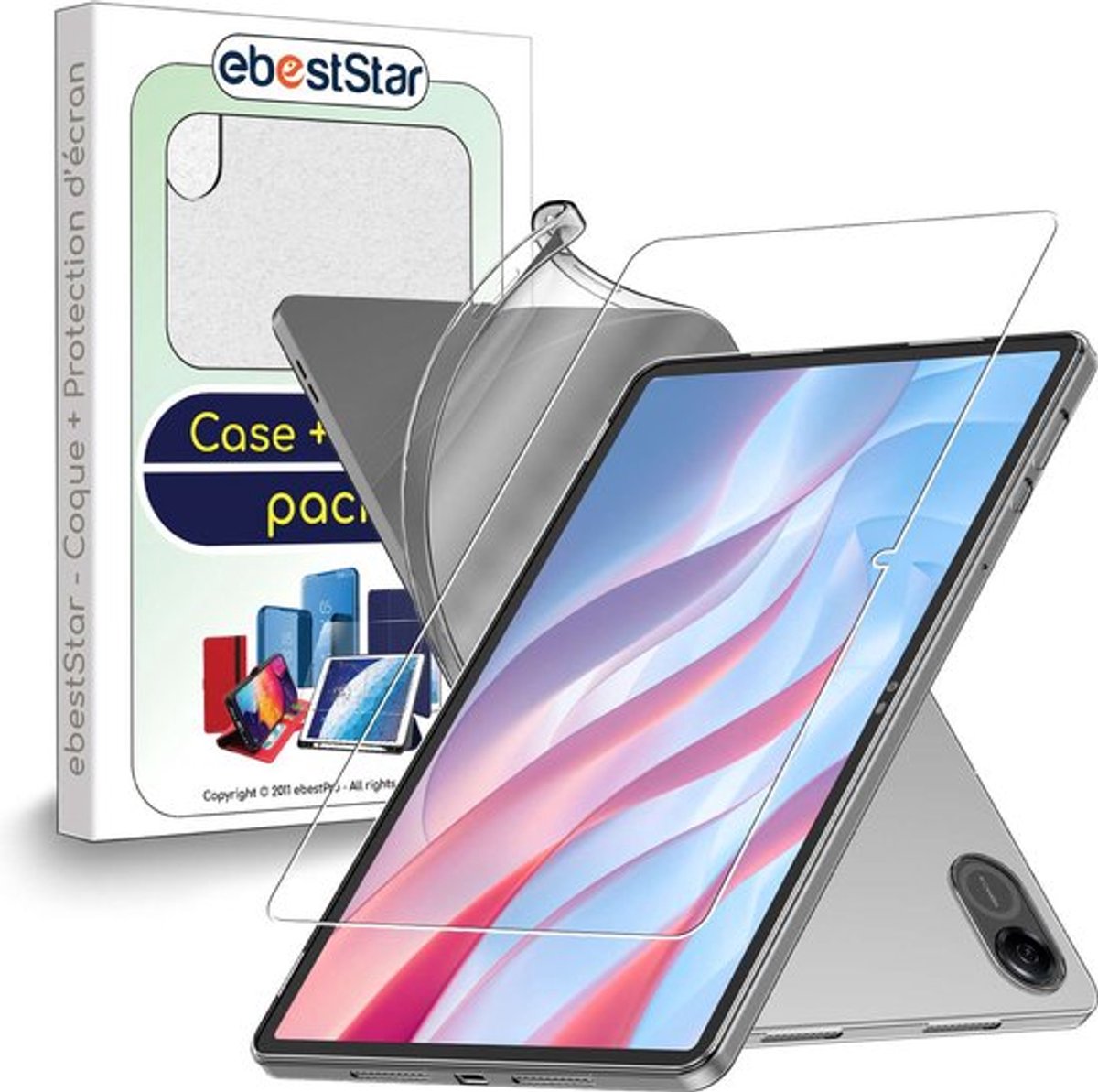 ebestStar - Hoes geschikt voor Honor Pad X9, Back Cover, Beschermhoes anti-luchtbellen hoesje, Transparant + Gehard Glas