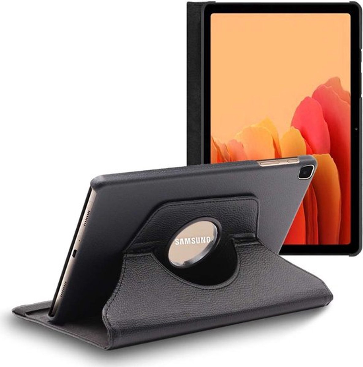 ebestStar - Hoes geschikt voor Samsung Galaxy Tab A7 10.4 T505 (2022, 2020), Roterende Etui, Case, 360° Draaibaar hoesje, Zwart