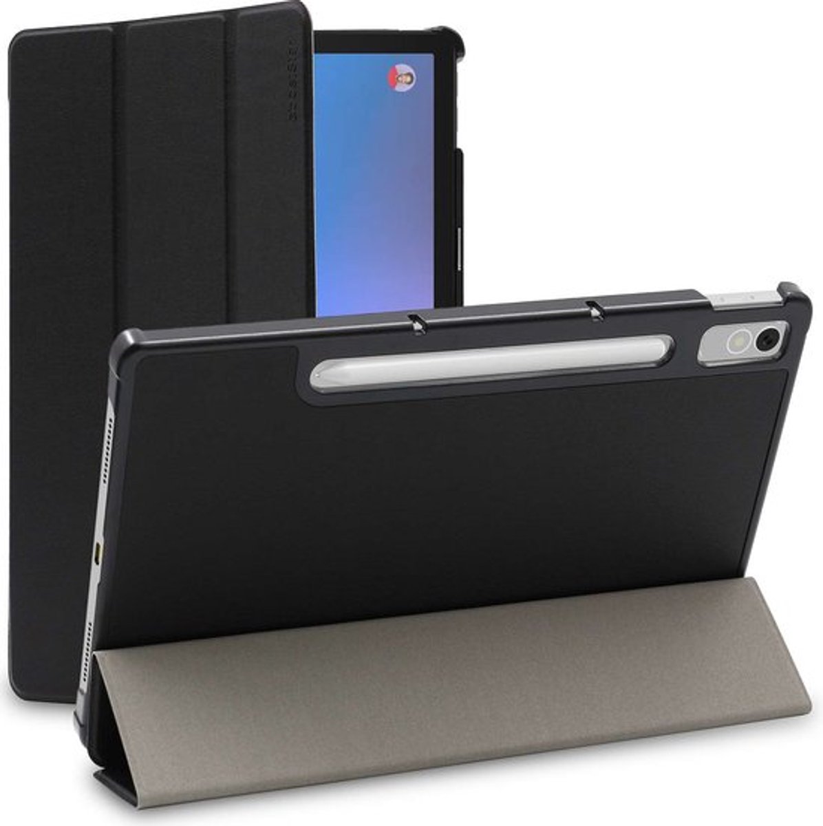 ebestStar - Hoes geschikt voor Lenovo Tab P12 (2023), Slanke Design PU Lederen Etui, Automatische Slaap/Wake, SmartCase hoesje, Zwart