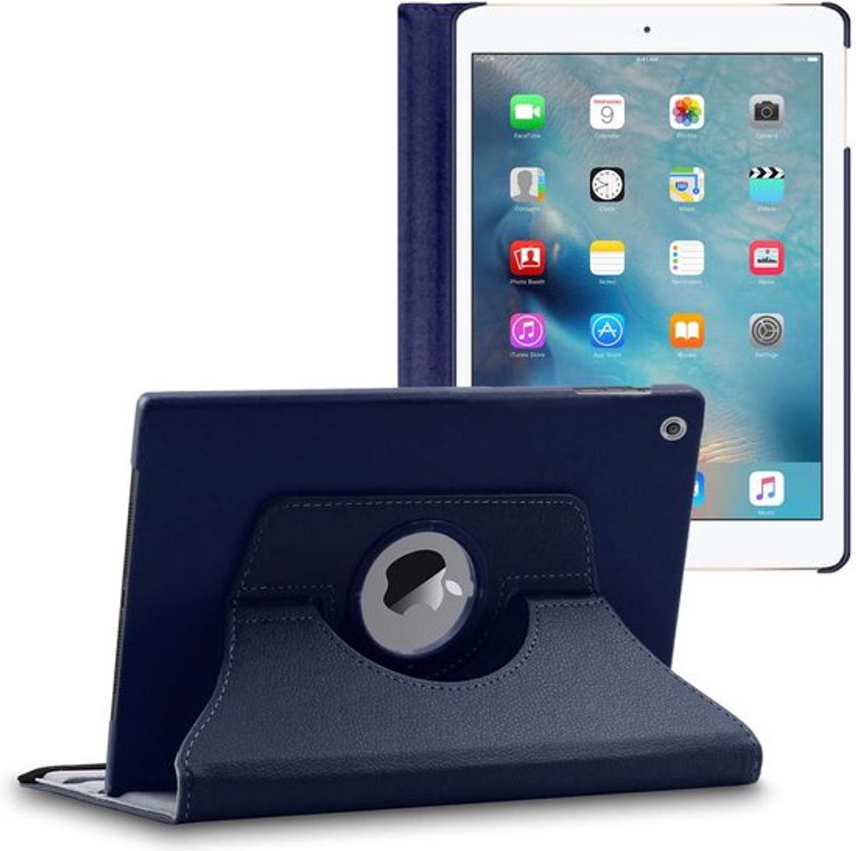 ebestStar - Hoes geschikt voor iPad 2018 9.7 2017, Air 1 2013 Apple, Roterende Etui, Case, 360° Draaibaar hoesje, Donkerblauw
