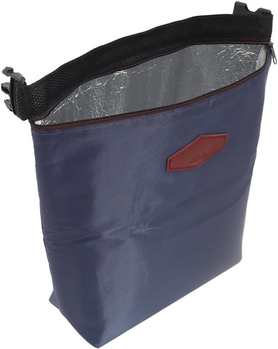 Koelzakken Set - Kleine koeltas - Eten vers houden - Waterdicht Oxford materiaal - 2 stuks 27.5 cm - Rood Donkerblauw — afbeelding 3