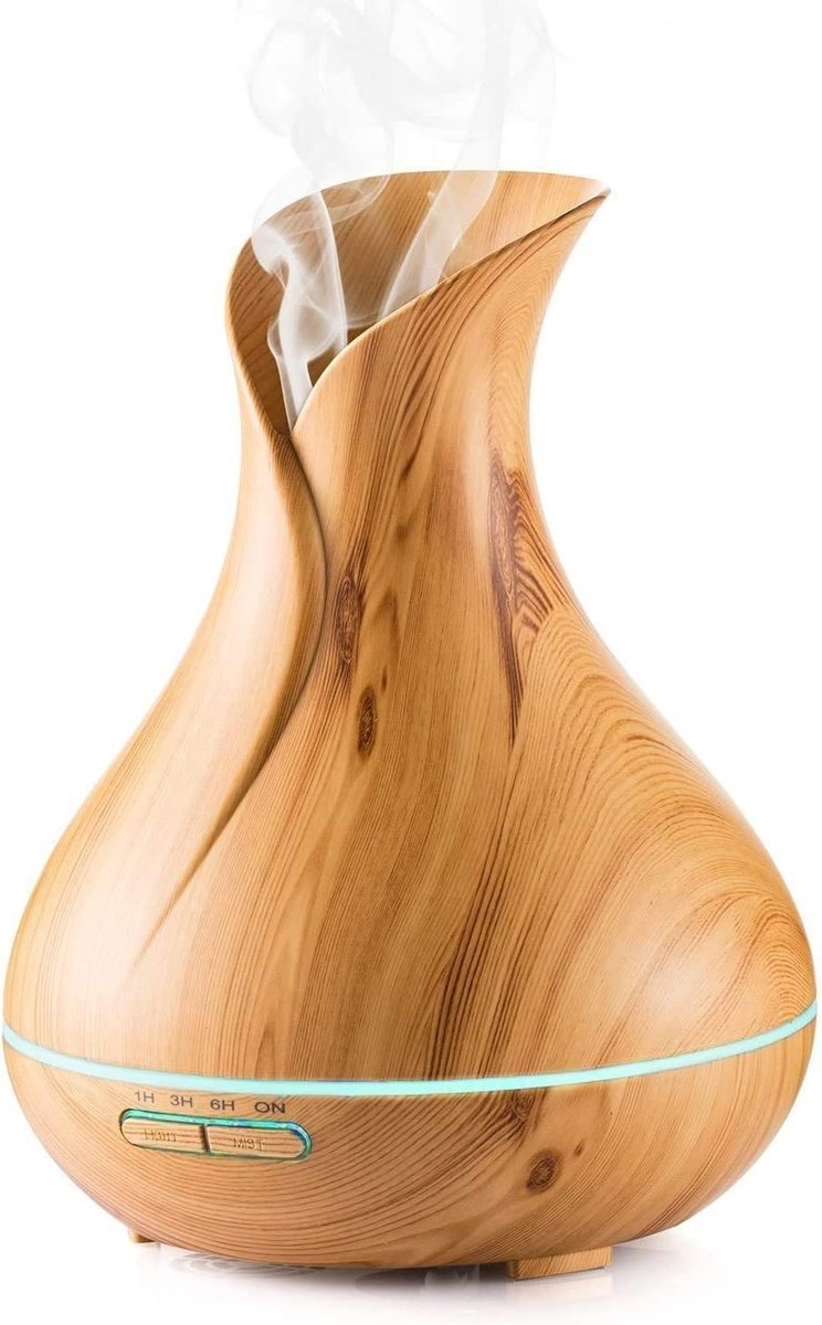 SnelShoppen - Aroma Diffuser 550 ml - Ultrasonic Aromatherapie Diffuser voor Essentiële Olie - Humidifier met Afstandsbediening - Automatische Uitscha