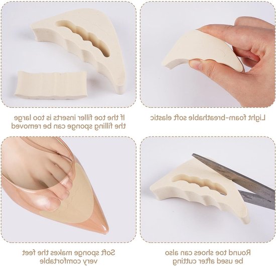 10 Paar Herbruikbare Kussen Pads voor Hakken, Zelfklevende Bescherming voor Hakken, Voorkom Pijn en Verbeter Comfort met Steun en Grip voor Schoenen — afbeelding 4