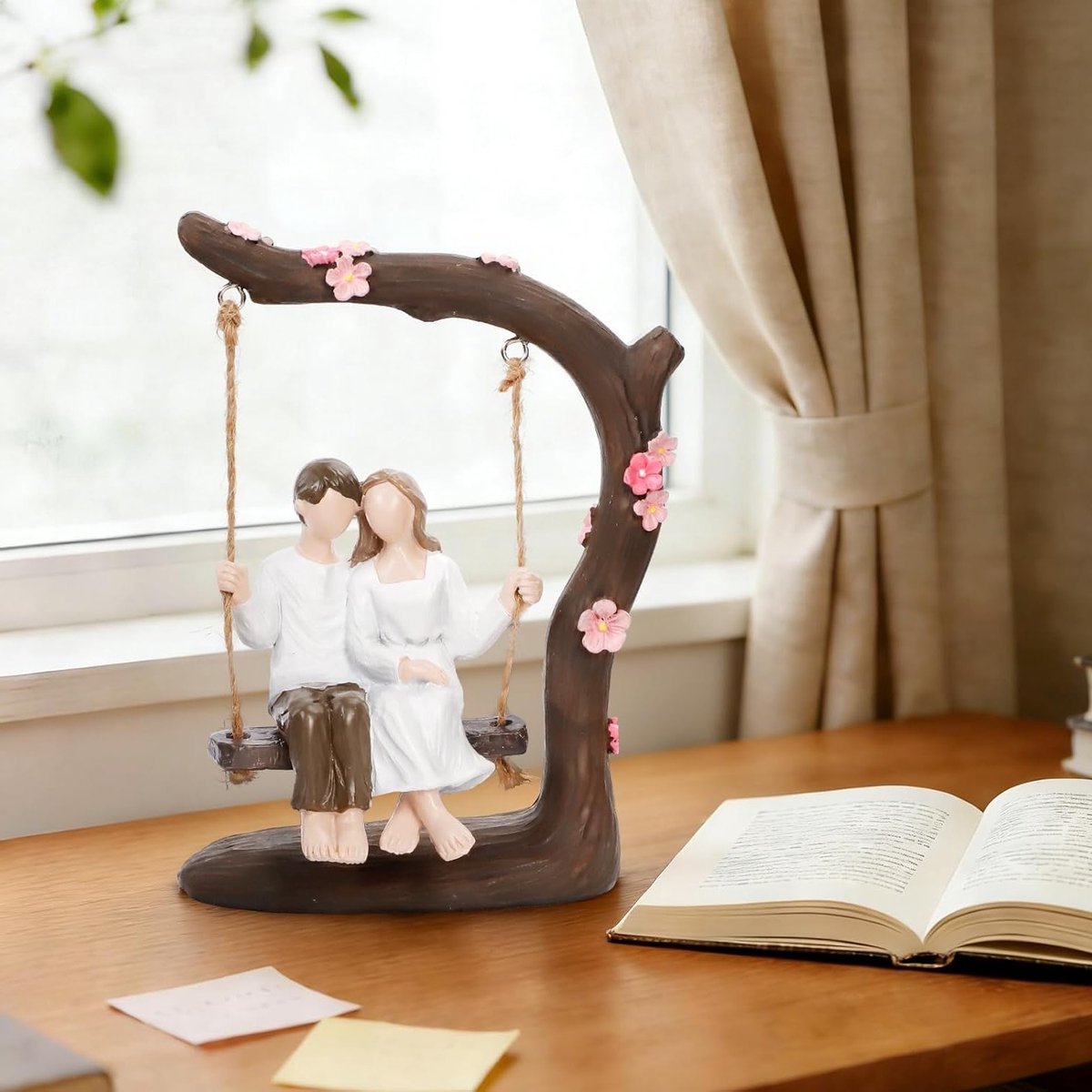Romantische Jubileum Beeldhouwwerk voor Stellen, Perfect als Valentijns- of Verlovingscadeau, Uniek Hu decoration Geschenk voor Haar, Vrouw, Vriendin en Ouders