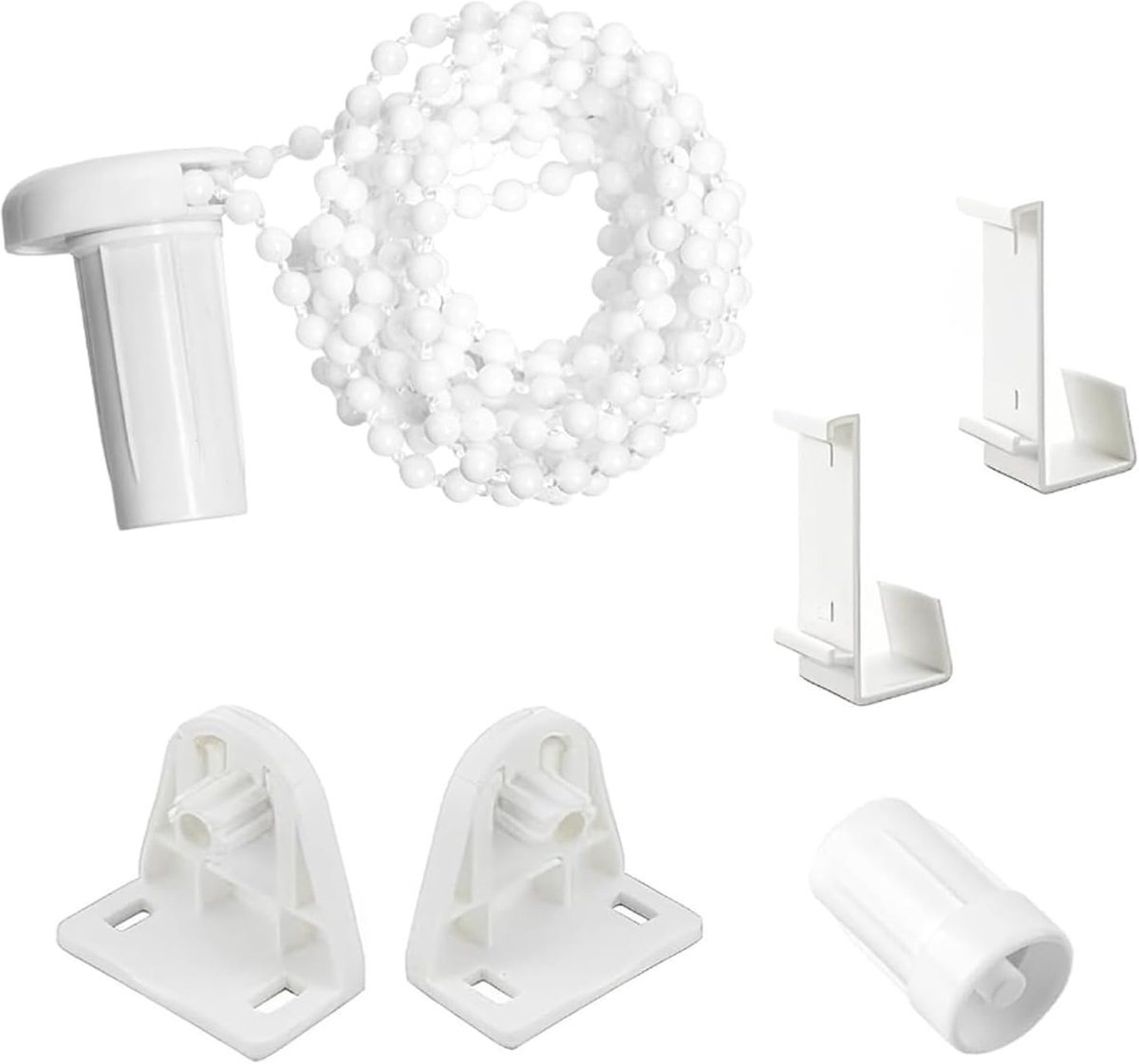 SnelShoppen - Roller Blind Holder voor Ramen, 17 mm, Geen Boren, Gordijnhouder Set voor Blackout Rolluiken, Klem Steunen voor Dubbele Rolluiken, Ideaa