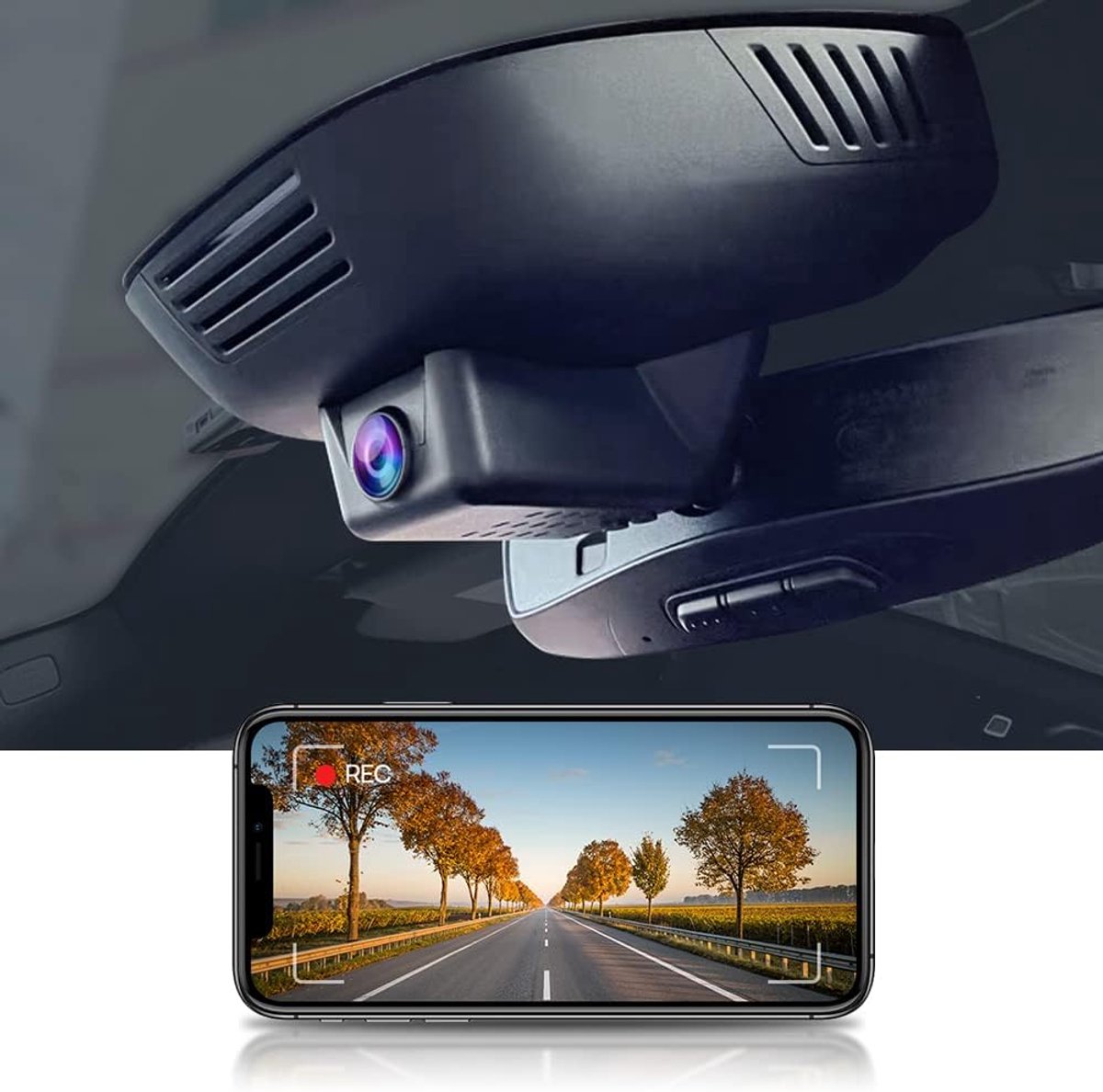SnelShoppen - Dash Cam 4K voor Volvo XC60 S90 V90 2022 2023 2024 2025 - UHD Video 2160P, Nachtzicht, OEM Fit, 64GB Kaart, WiFi, Auto Accessoires