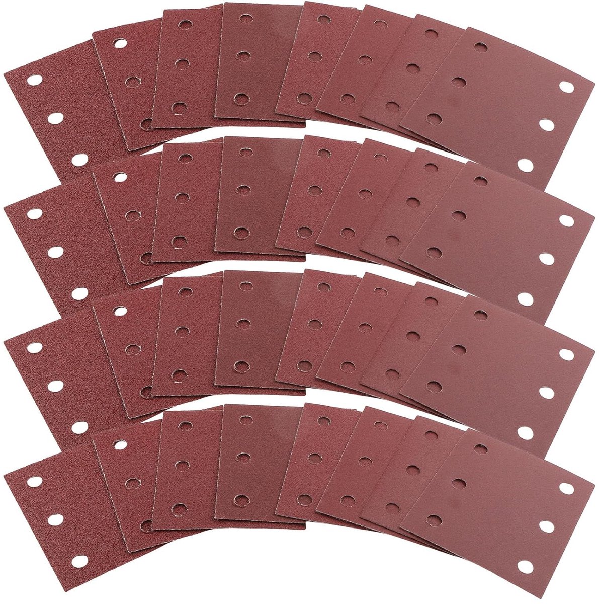 SnelShoppen - 80-delig Schuurpapier Set 115x101mm 40-320 Korrels 6-Hole Valve Discs Voor Perfecte Afwerking van Hout en Metaal