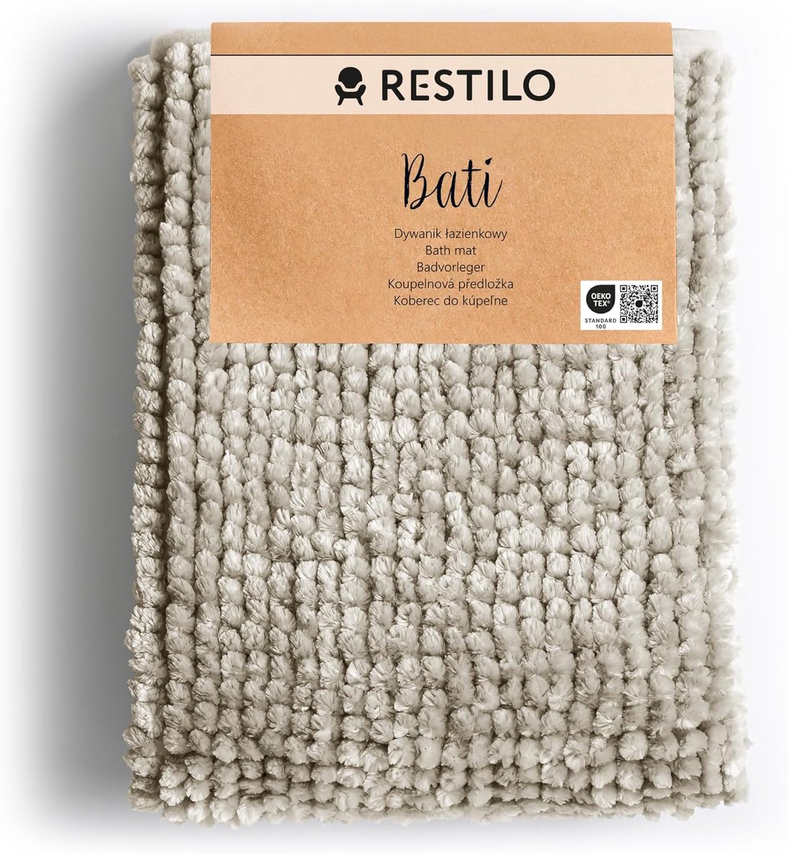 SnelShoppen - Bath Mat 50 x 70 cm Extra Zacht en Waterabsorberend Badmat Anti-slip Beige Bati voor Badkamer