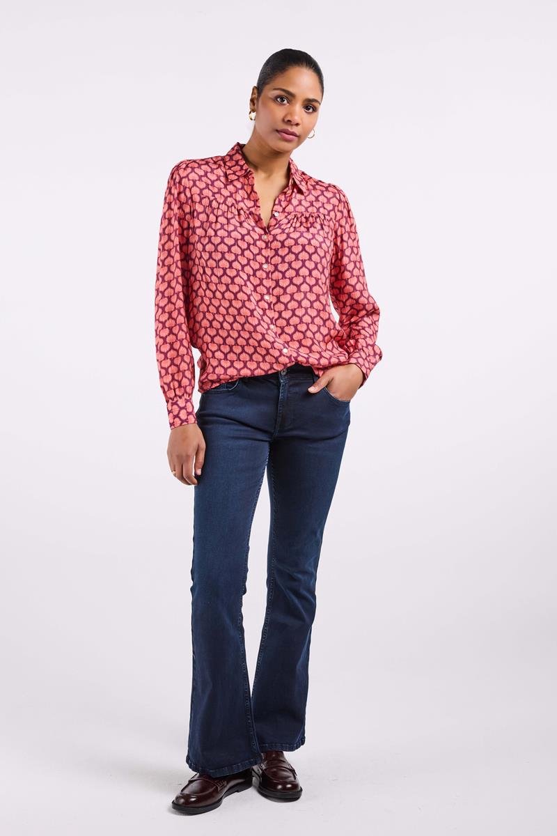 DIDI Dames Blouse Sable Red Lotus print maat 44