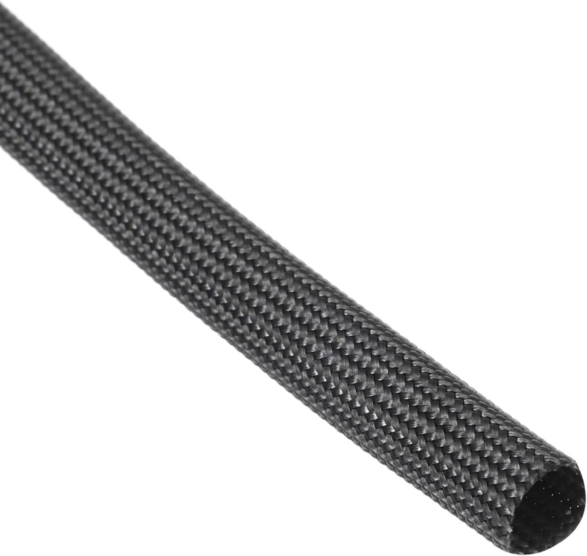 SnelShoppen - Isolatie Kabelbescherming 6 mm Hoog Temperatuur Vezelslang Zwart - 5 m Alkaline Vrij Glasvezel - Flame Resistant