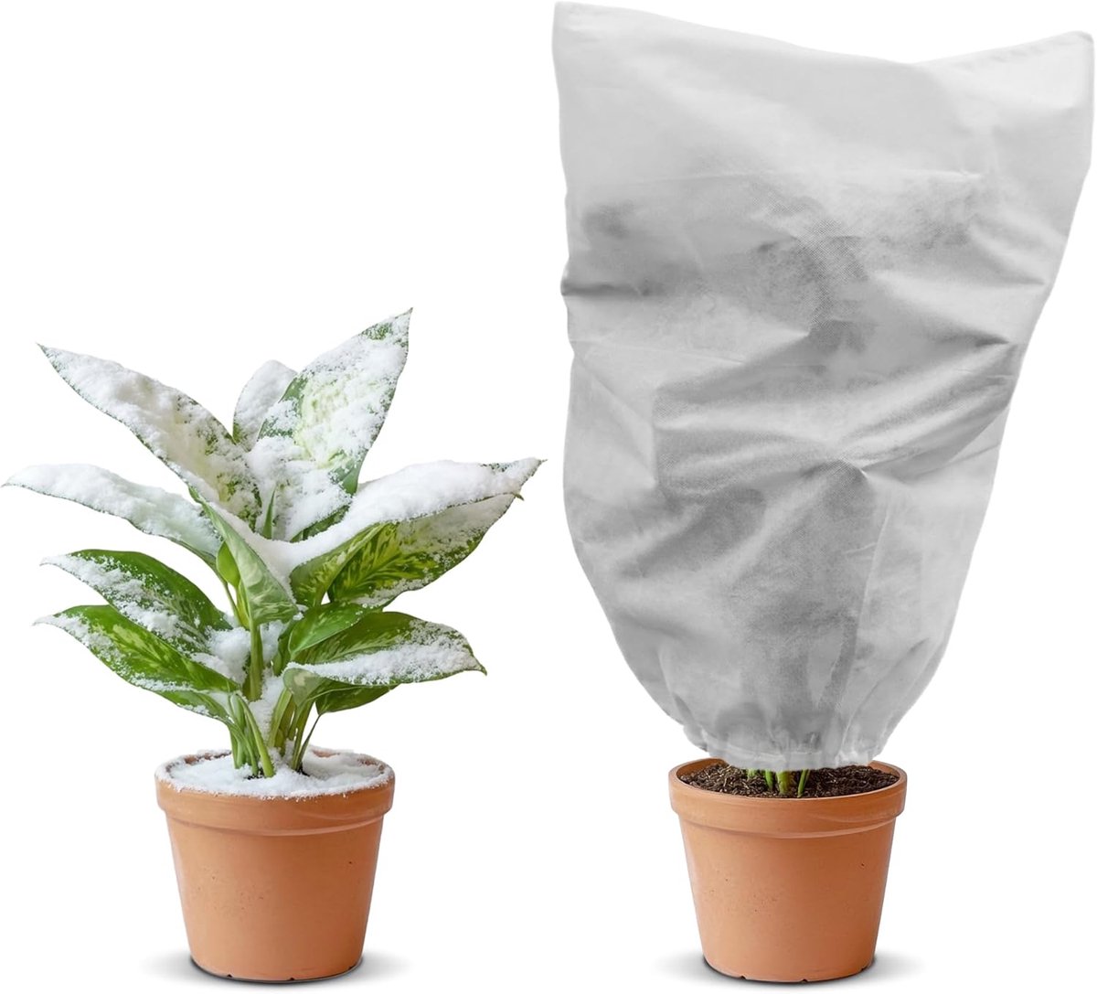 SnelShoppen - Winter Plant Protection 140 x 220 cm - Beschermhoes voor Potplanten - 50 g/m² - Vorstbescherming - Koude Bescherming voor Tuinplanten
