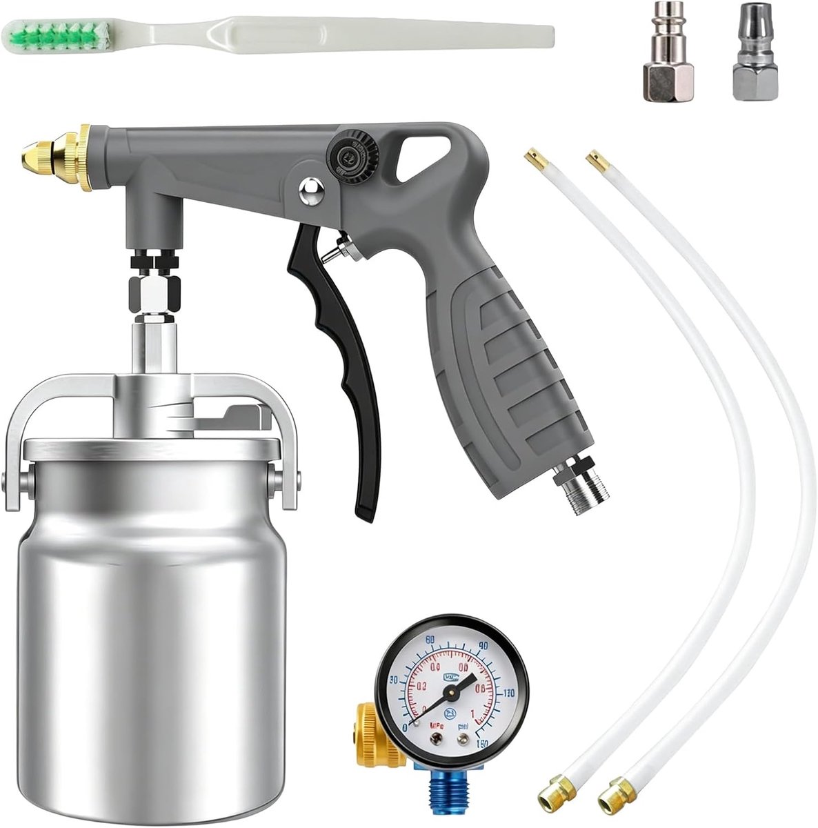 SnelShoppen - Onderbodem bescherming spuitpistool met 1000 ml tank, flexibele sprayslang 360 graden en recht, ideaal voor voertuig bescherming