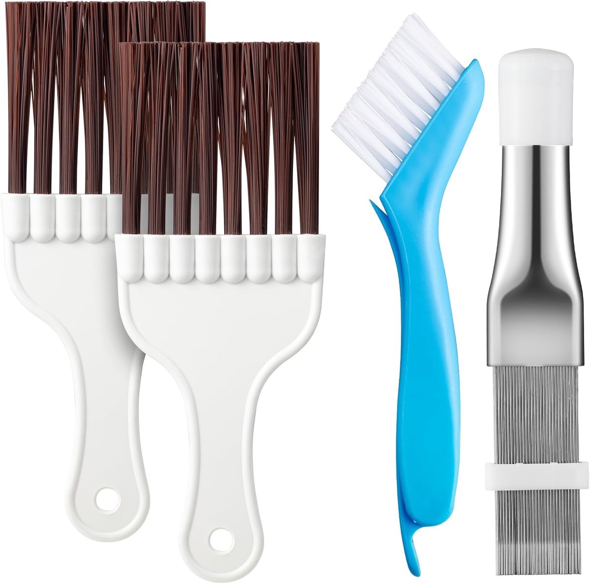 SnelShoppen - Set van 4 Lamella Combs voor Droger, Reinigingsborstel voor Airconditioning, Condensator, Koelvins, Koelkasten - Hoogwaardige Plastic en