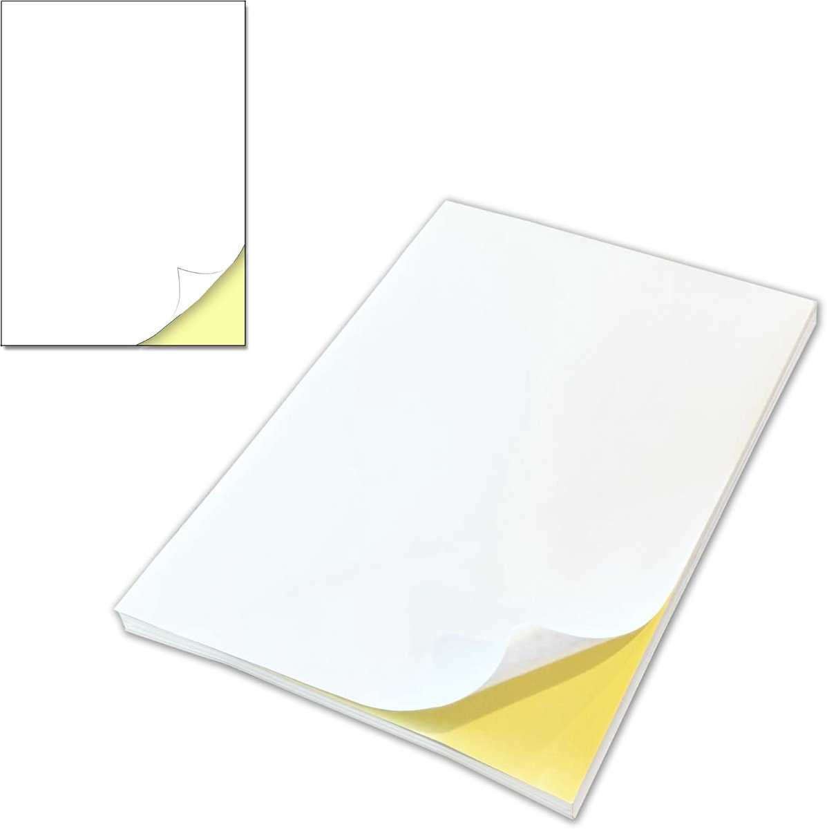 SnelShoppen - 15 Vellen Sticker Papier A4 Zelfklevende Labels Witte Matte Afdrukbare Etiketten voor Inktjet en Laser Printers 297x210mm