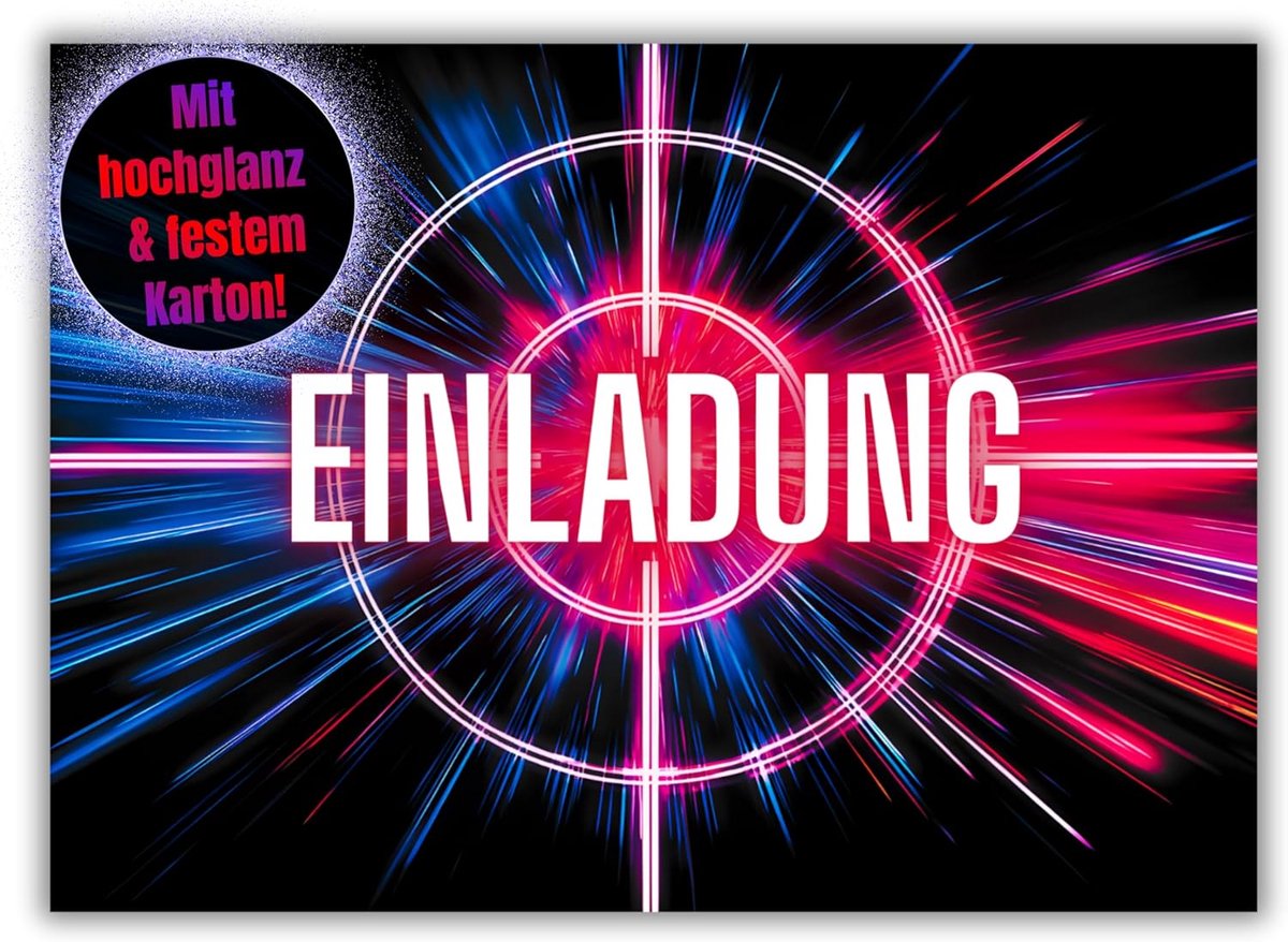 SnelShoppen - 12 Stuks Laser Tag Uitnodigingskaarten voor Kinderen - DIN A6 Formaat - Perfect voor Verjaardagsfeestjes, Jongens en Meisjes - Avontuurl
