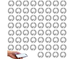 Set van 60 herbruikbare NFC-tags van 25 mm, waterdichte NFC-stickers met 144 bytes, geschikt voor smartphones en andere NFC-apparaten