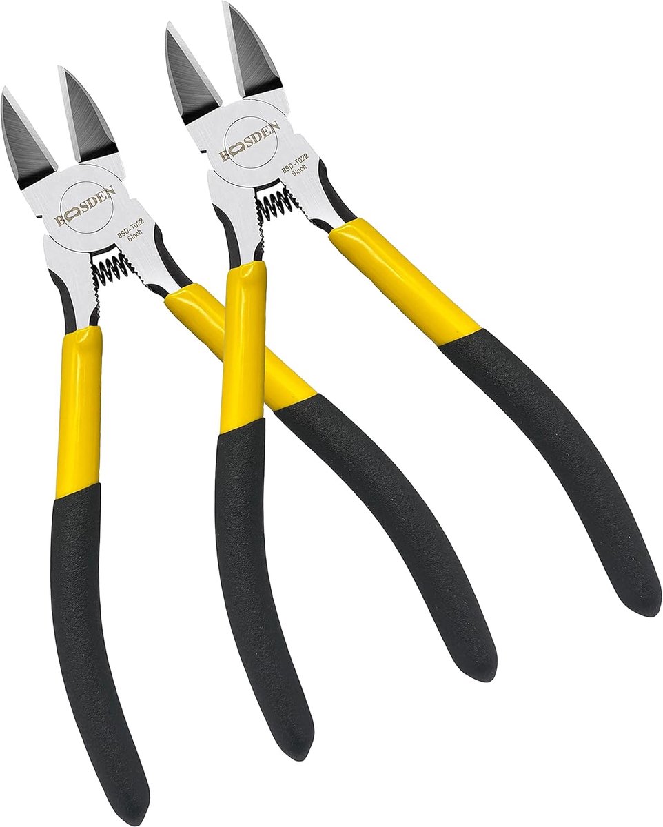SnelShoppen - Precisie Zijkniptangen Set van 2, 152mm, Hoge Kwaliteit Staal, Kniptang voor Elektronica, Kabels, Sieraden en Draadbewerking