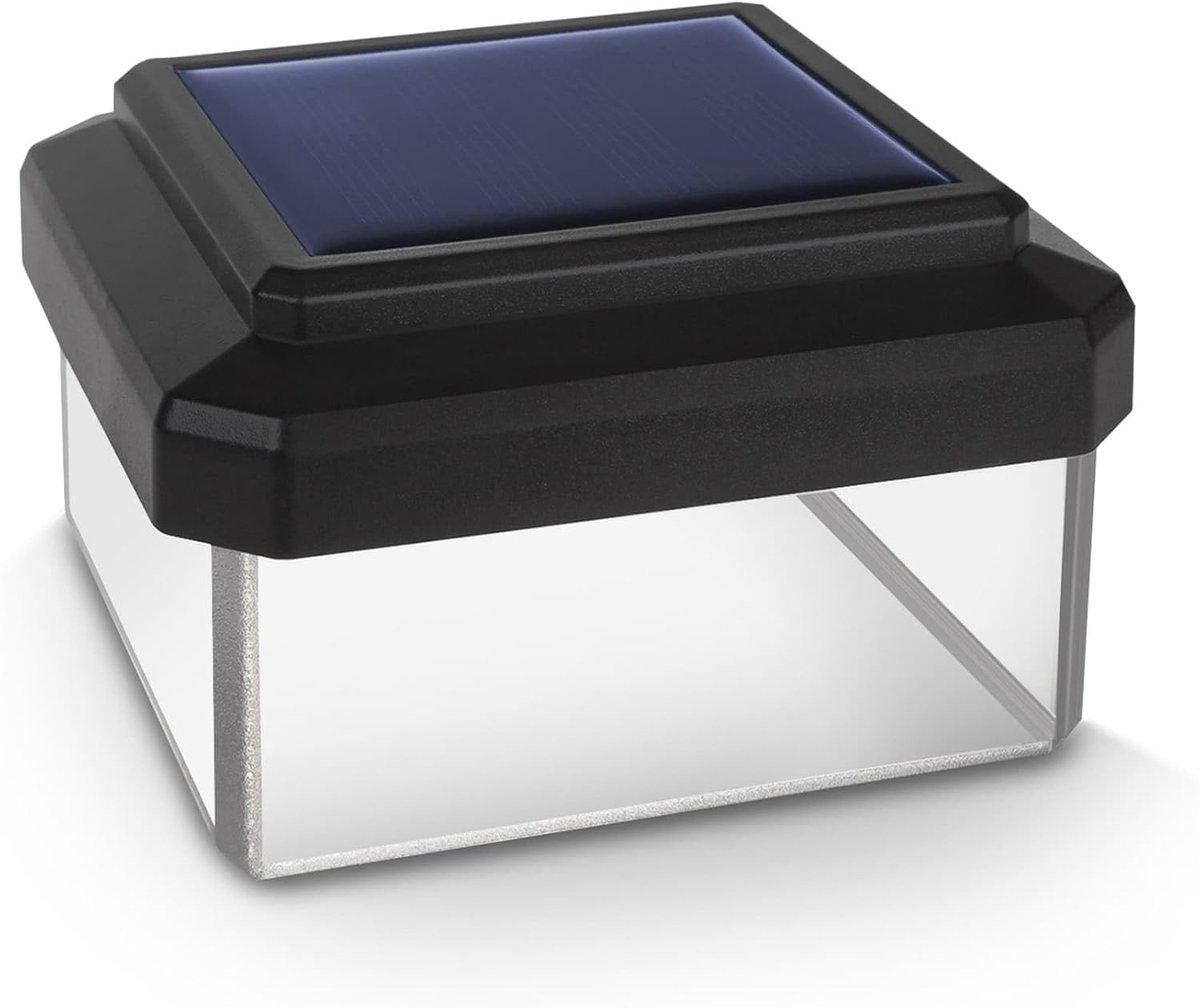 SnelShoppen - Solar Lamp LED Tuinverlichting met Dusk Sensor - Zwart 81x81 cm - Energiezuinig voor Tuin, Terras, Oprit en Schuttingverlichting