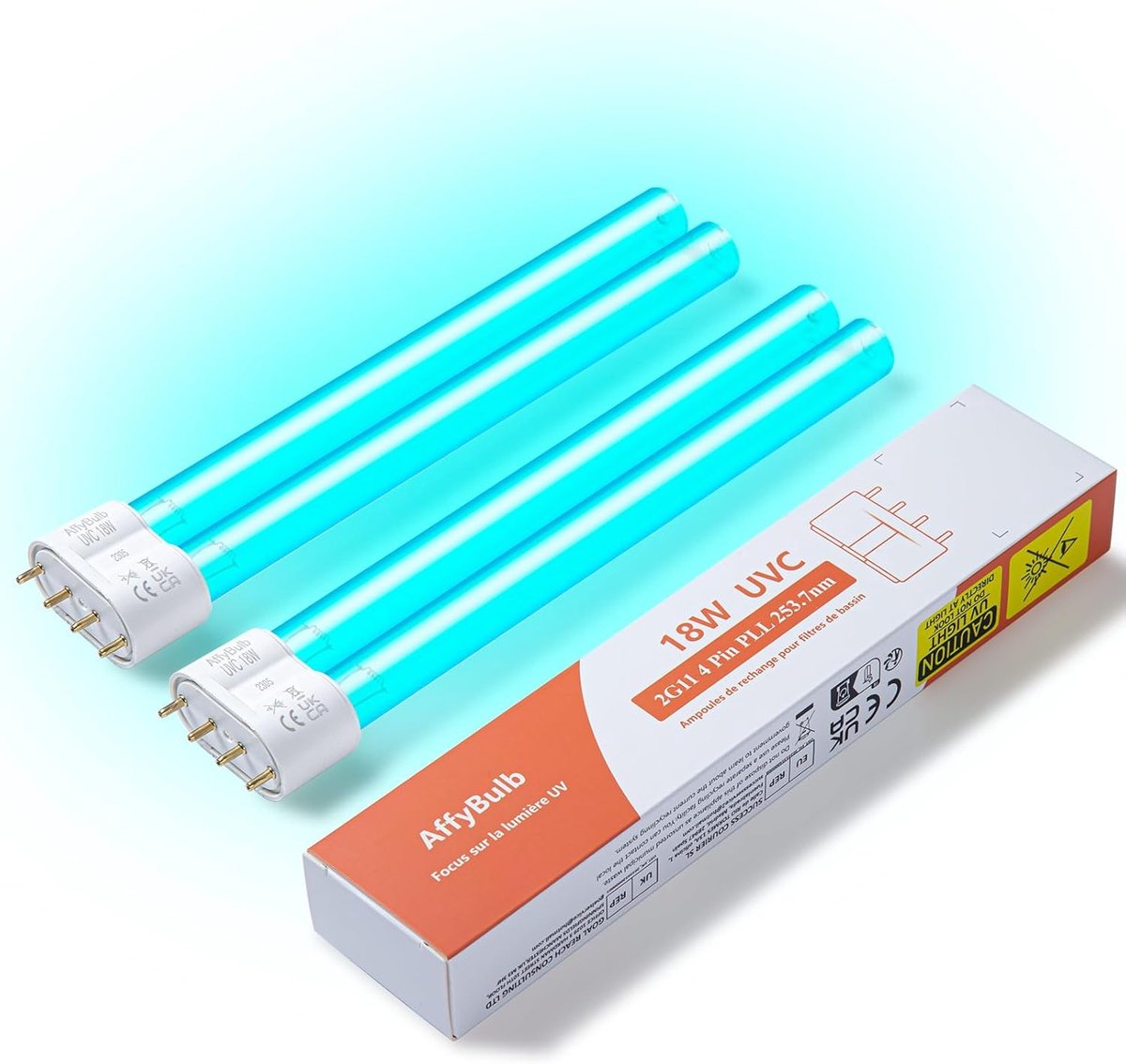 SnelShoppen - 2 x 18W 2G11 PLL UV Vervanglamp voor UVC Vijverfilter en Luchtzuiveraars - Hoogwaardige Stabiliteit en Duurzaamheid