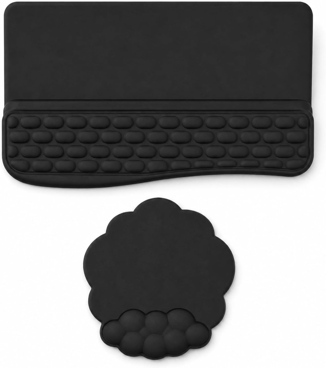 SnelShoppen - Ergonomische Keyboard Riser & Muismat Set met Polssteun, Toetsenbordverhoger voor Kantoor, Gaming, Verstelbare Hoek, Comfortabel Typen,
