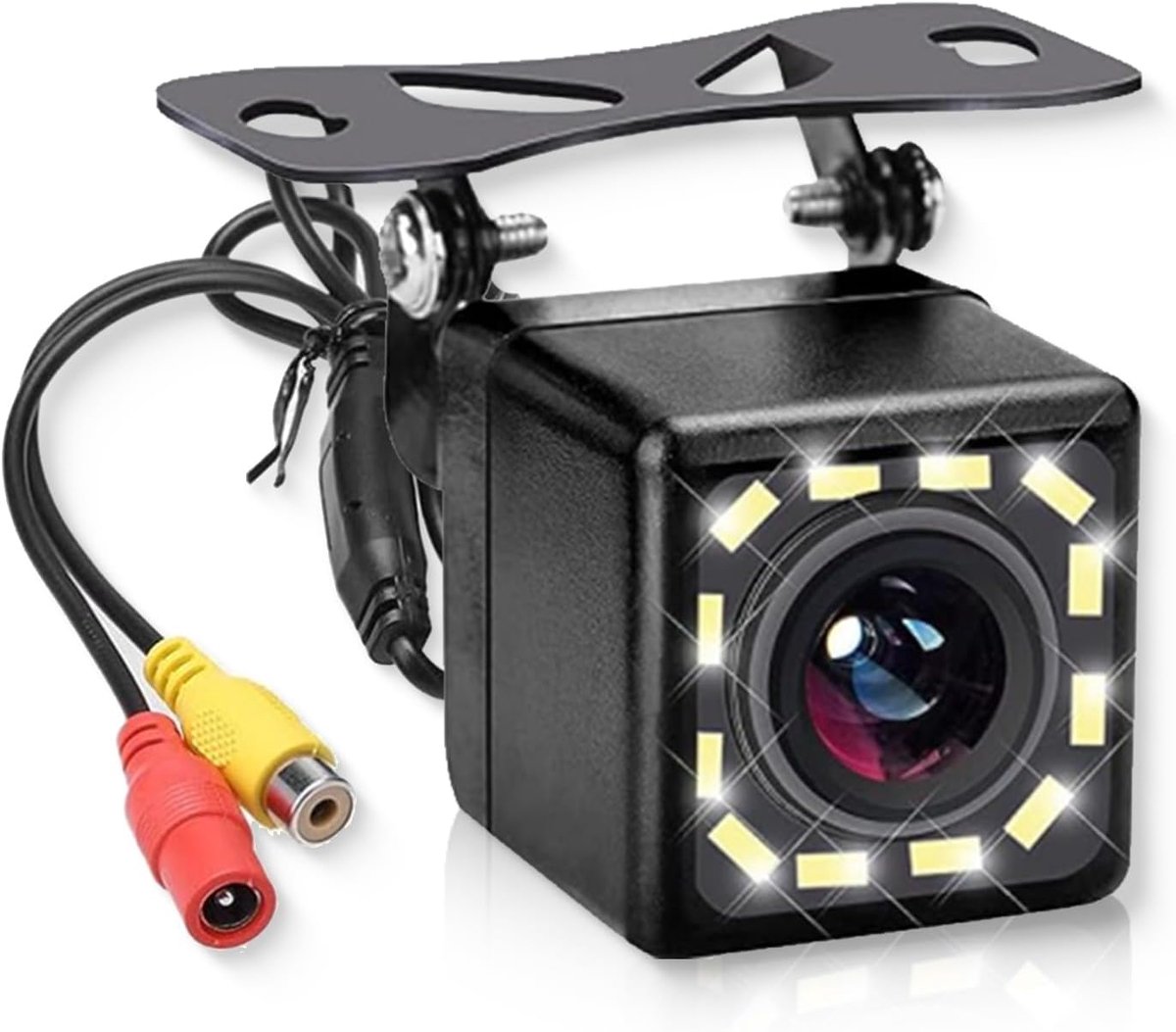 SnelShoppen - Achteruitrijcamera met 12 LED Nachtzicht, Waterdicht, 150° Kijkhoek, Voor Auto's, Vrachtwagens, SUV's, Campers + 6m Video Kabel