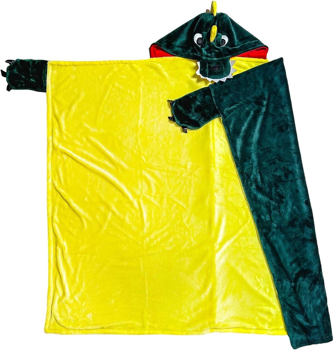 SnelShoppen - Fleece Dekentje Groen 110 x 140 cm - Polyester, Machinewasbaar, Voor Kinderen, Camping, Thuis, Feest, Tuin, Knuffelzacht