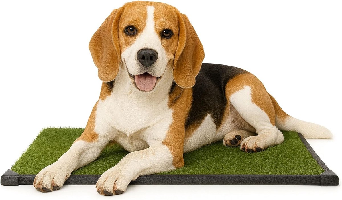 SnelShoppen - Puppy en Kleine Huisdier Badmat, Draagbare Toilet Trainer voor Binnen en Buiten, Kunstgras Mat met Tray, Herbruikbaar voor Honden en Kat