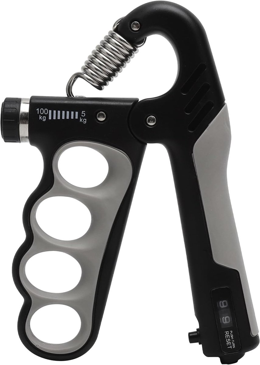 SnelShoppen - Gripper Hand Gripper Handle Puller 5-100 kg, Verstelbare Grip Trainer met Elektronische Meter, Ergonomische Handkracht Trainer voor Thui