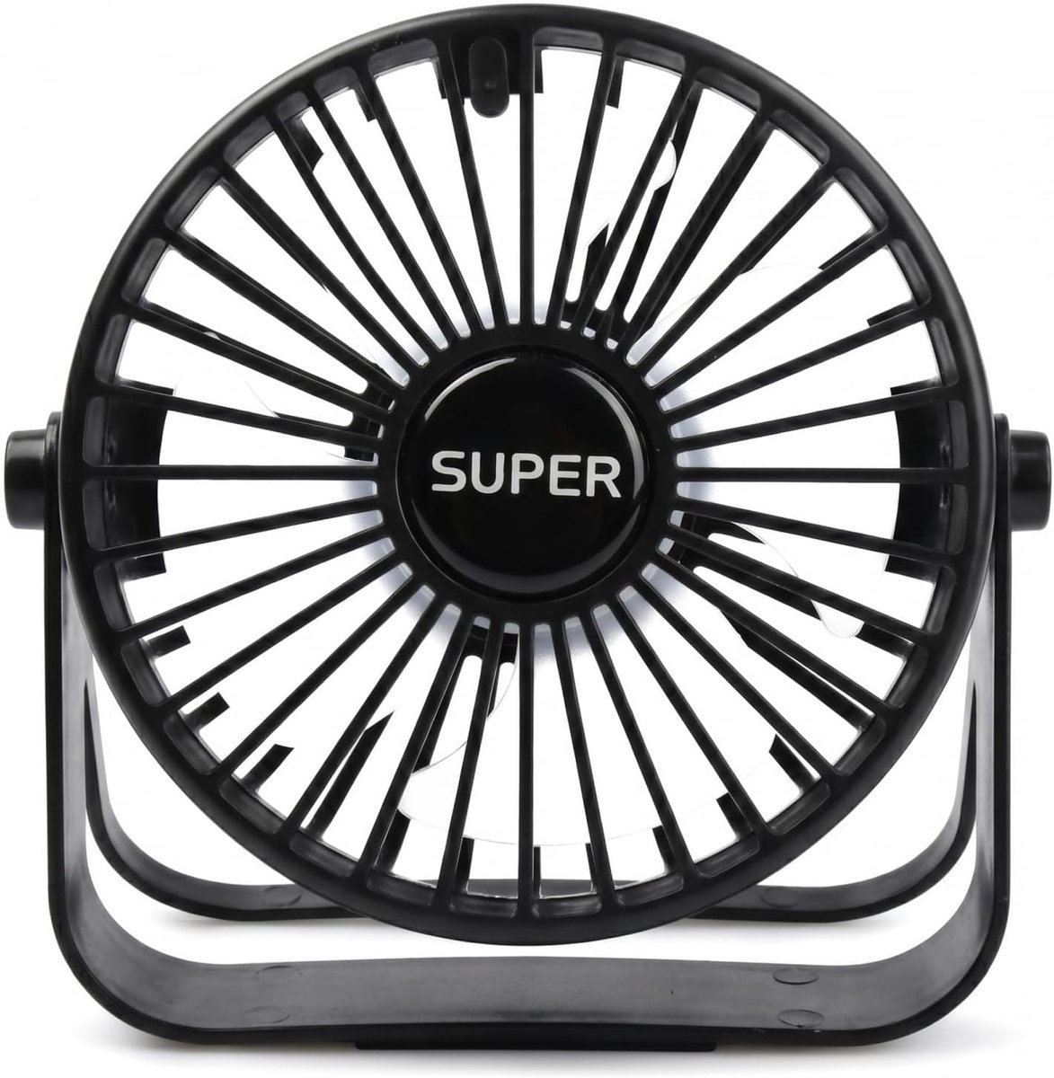 SnelShoppen - Mini USB Tafelventilator Stil Compact 3 Snelheden 360° Rotatie Met Wandbevestiging Voor Kantoor Bureau Slaapkamer Camping Zwart