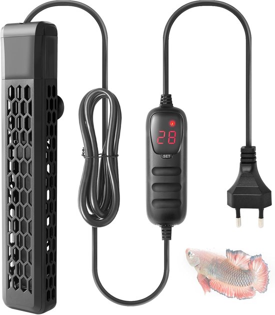 SnelShoppen - Aquarium PTC Heater 200W 400W - Digitale Verwarmingselement voor Vis- en Schildpaddenbassins 100-400L - Onderwater Verwarmer met Bescher