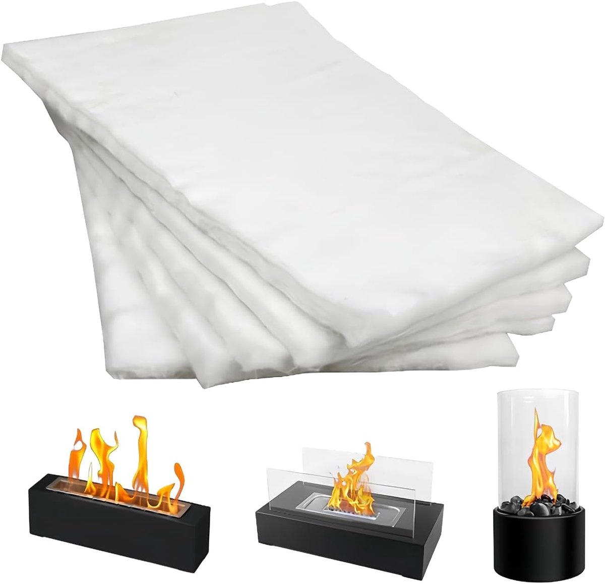 SnelShoppen - Ceramic Fibre Mat 40x60 cm, Isolatie Dekentje met Keramische Vezels, Hittebestendige Isolatie voor Houtkachel, Open Haard, Oven, Ketel e