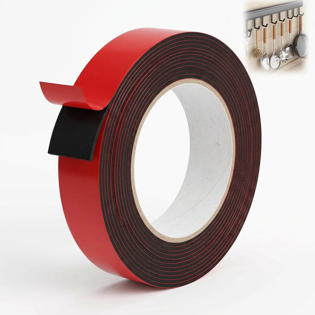 SnelShoppen - Dubbelzijdig Plakband Extra Sterk 10 m x 20 mm - Waterdicht PE-Schuim Tape voor Auto, Kantoor en Thuis - Robuuste Dubbelzijdige Montaget