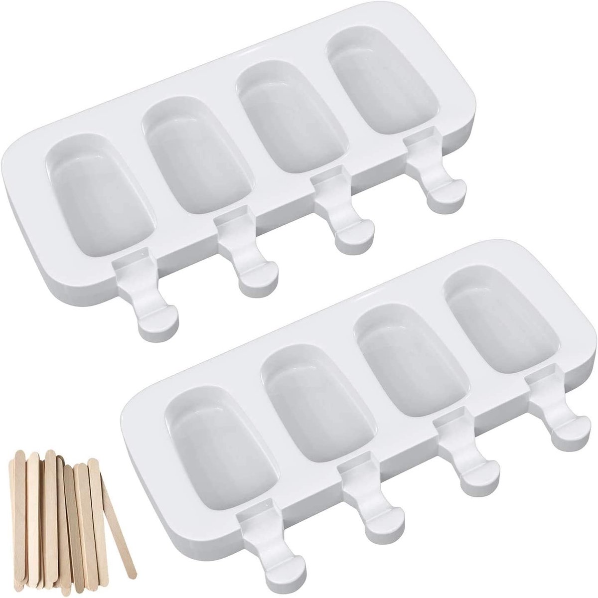 2 Stuks Siliconen Bakvormen - Ijsvormpjes - Siliconen Ijs Lolly Mould - Herbruikbare Ijs Lolly Vormen - Diy Ijsjes Maken - Koken - Zomer - Vakantie - Gezond - Het Maken Van Desserts en Chocolade, en Diverse Creatieve Doe - Het - Zelfprojecten