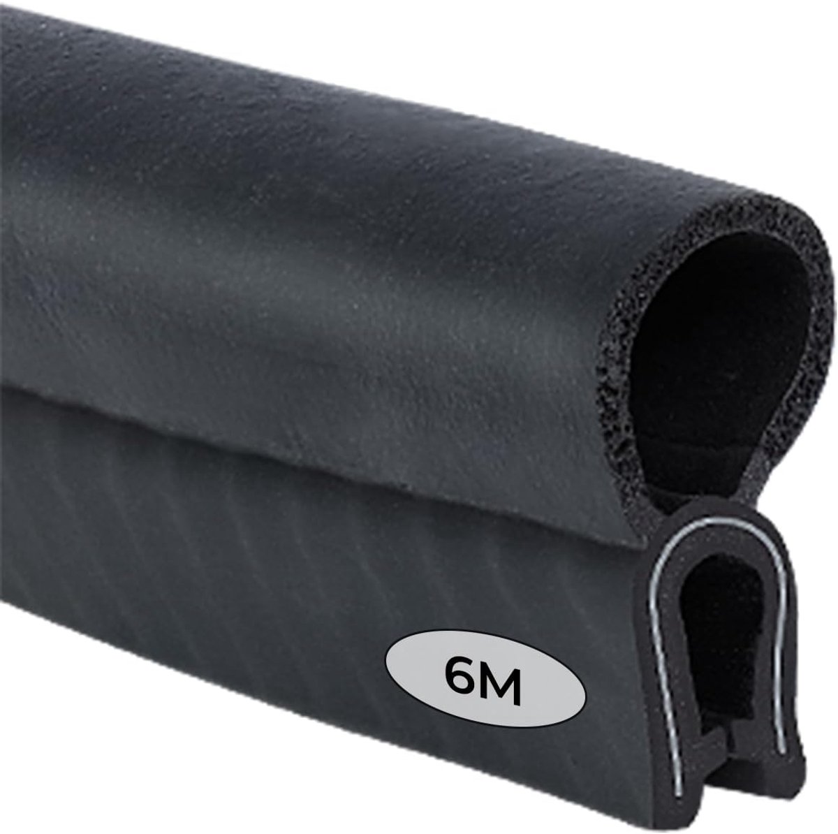SnelShoppen - Car Door Seal 6m Universele Rubberen Deurrubber, Auto Kofferbak Seal Profiel voor Auto's, Motorhomes en Trucks - Duurzaam EPDM Materiaal