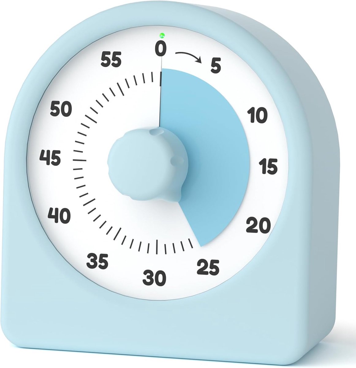 SnelShoppen - Visual Timer 60 Minuten Countdown Timer voor Kinderen en Volwassenen, Stil, Blauw - Ideaal voor Huiswerk, Koken, Tijdbeheer en Activitei