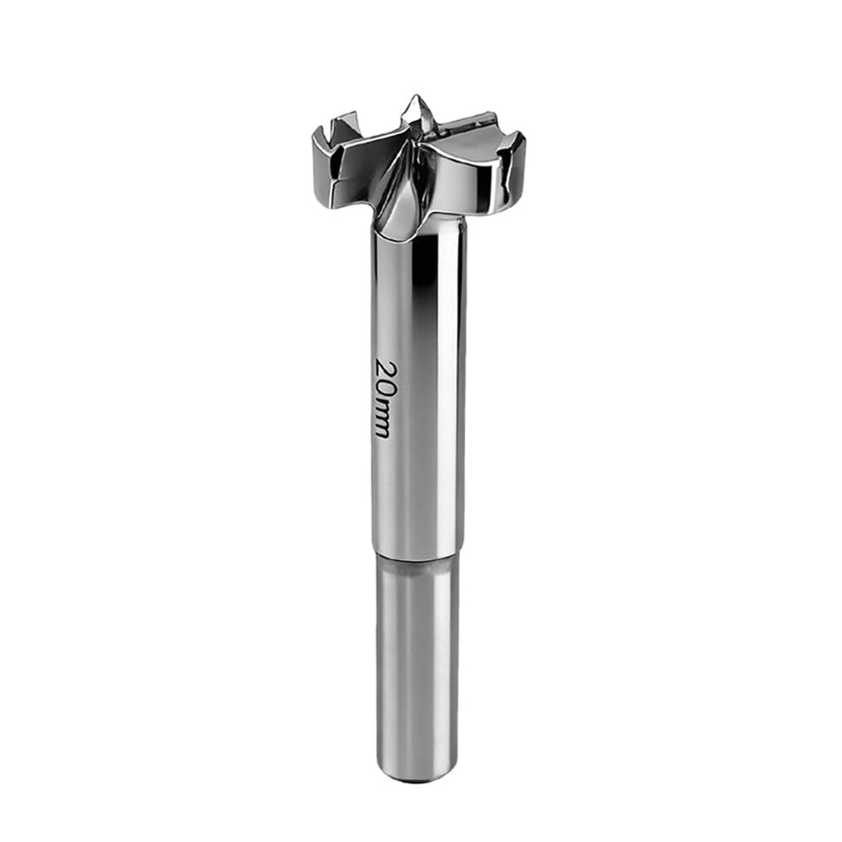 SnelShoppen - Forstner Boor 20mm Hout Boor Platte Vleugel Boor met Ronde Schacht Tungsten Carbide voor Het Boren van Hout Scharnieren en Lade Sloten