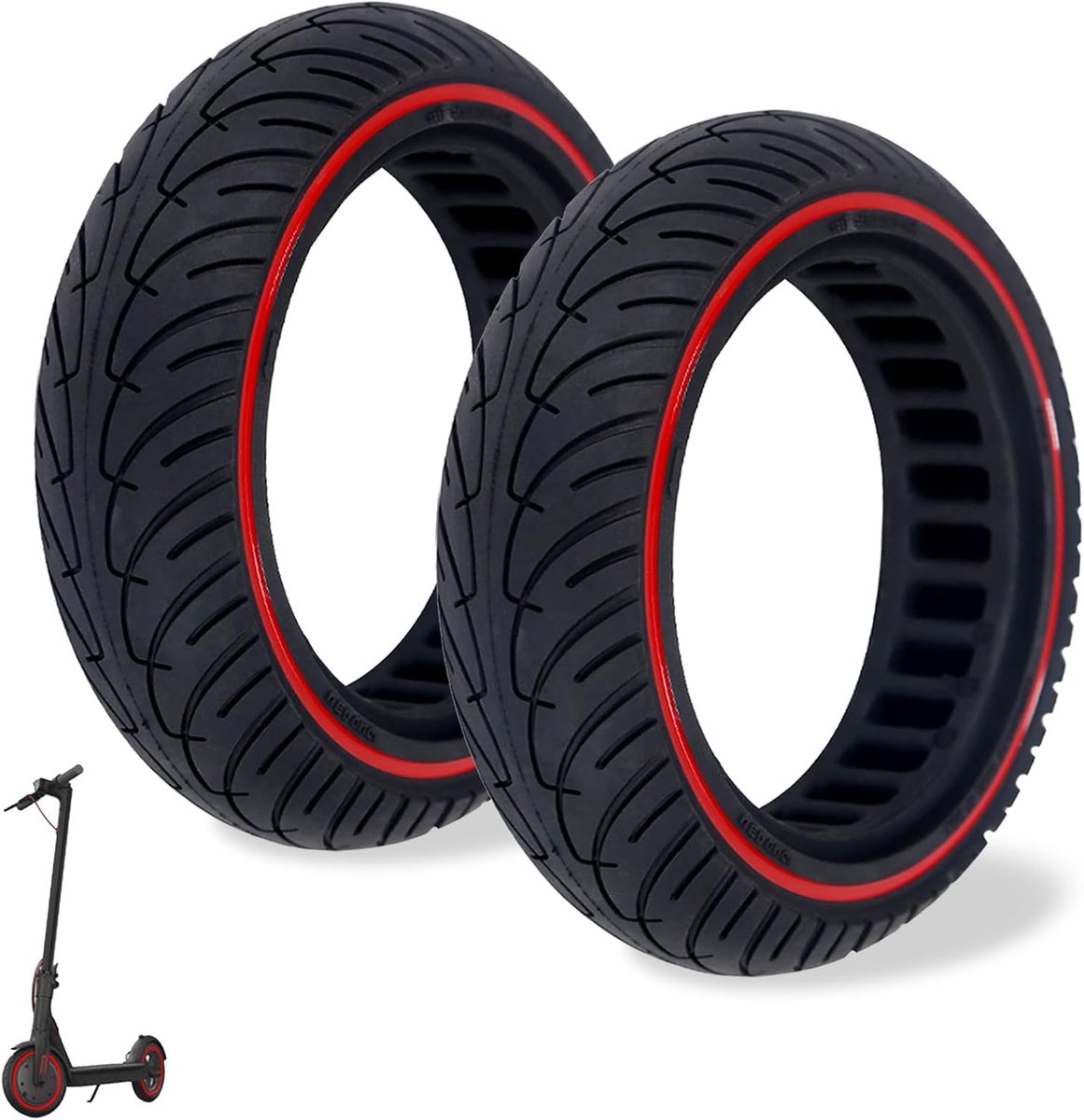 SnelShoppen - 8.5 Inch Scooterbanden 50/75-6.1, Elektrische Scooter Massieve Rubberbanden 8 1/2 x2, Tubeless, Verhoogde Batterijduur en Actieradius