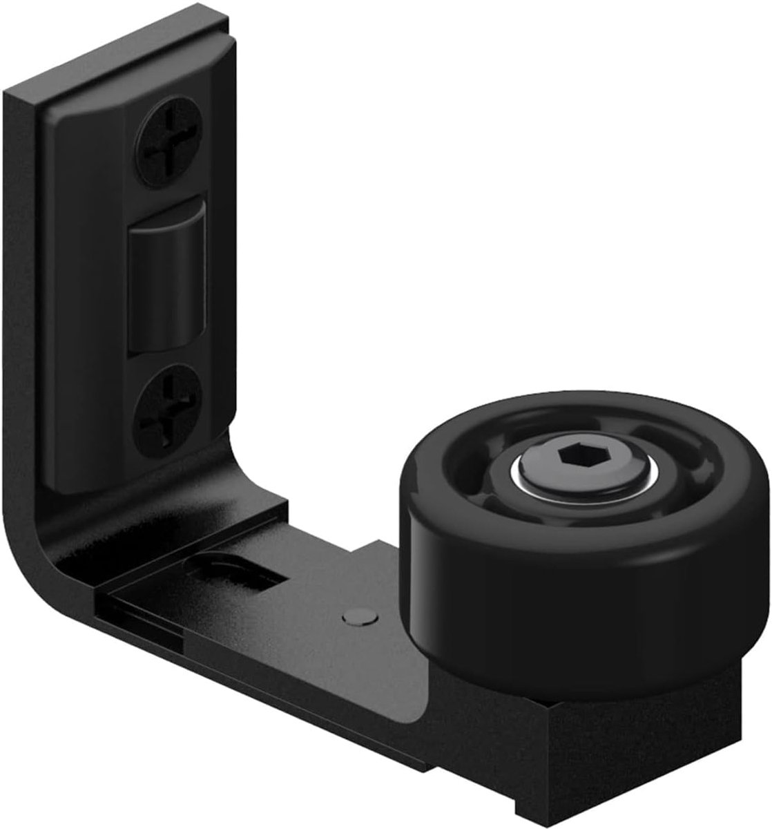 SnelShoppen - Verstelbare Vloergids voor Schuifdeuren, Universeel Wandgemonteerd, Barn Door Vloergids met Roller, Geschikt voor Deurdiktes 2.5cm-6cm,