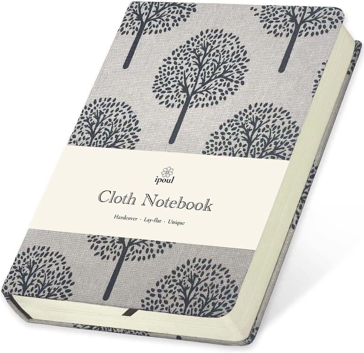 SnelShoppen - Linen Journal, Hardcover Notitieboek met Boomprint, B6, 264 Pagina's, 5 x 7 Inch Klein Gelinieerd en Leeg Schetsboek, Duurzaam en Stijlv