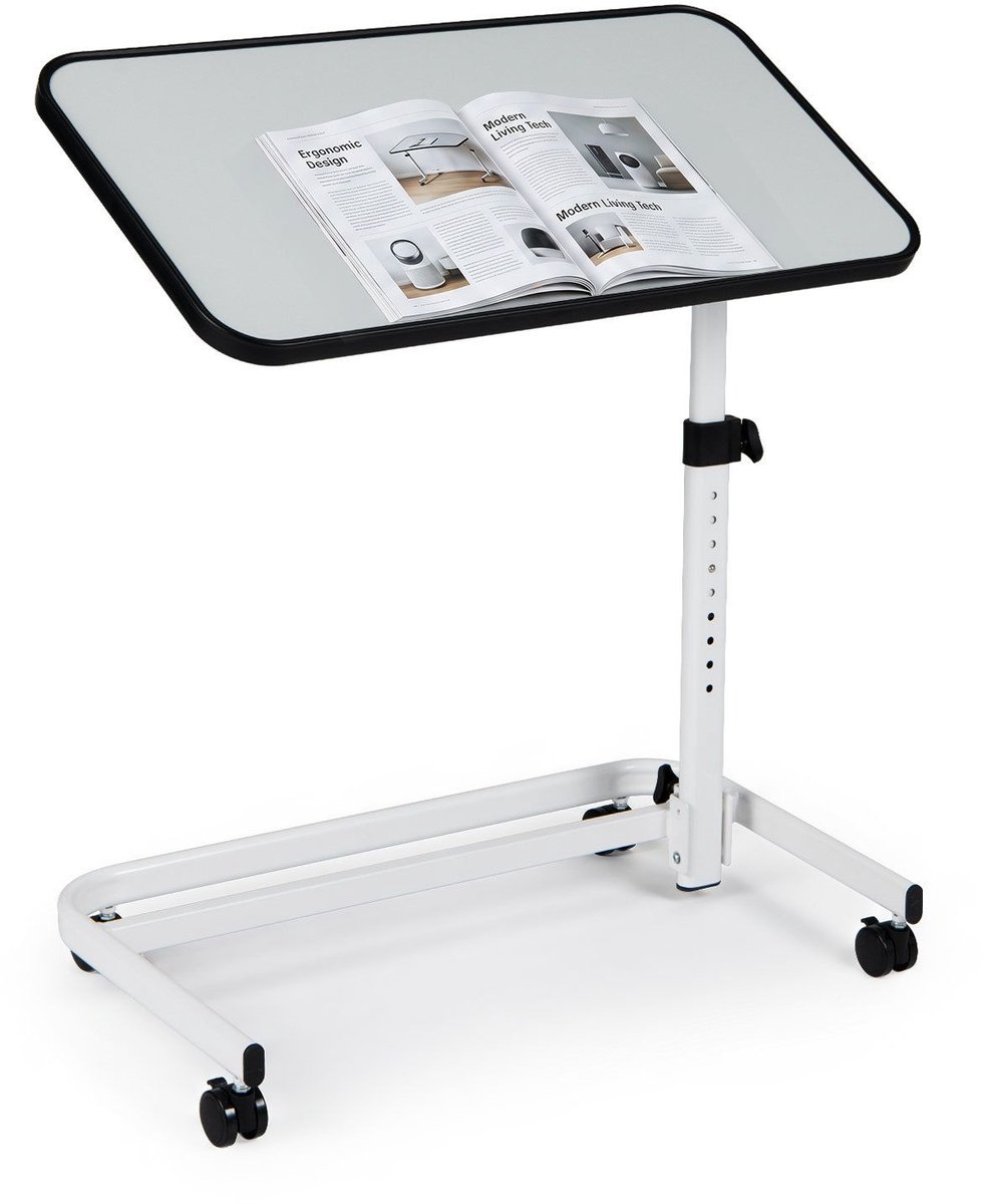 Laptoptafel op Wielen - Bedtafeltje - Bijzettafel - Wit