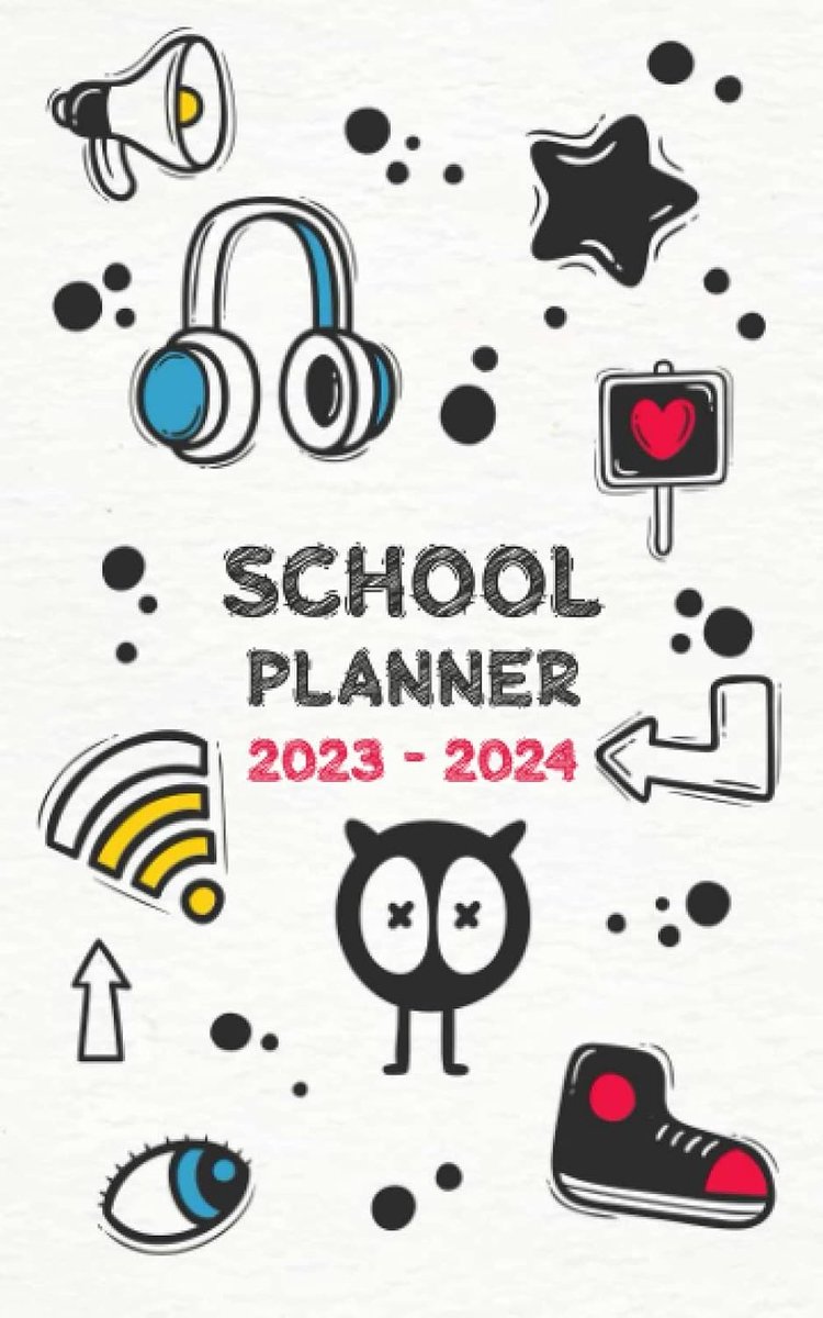 SnelShoppen - SCHOOL PLANNER 2023-2024: Schooldagboek met stickers voor basisschool en middelbare scholieren | Dag- en weekindeling van september 2023