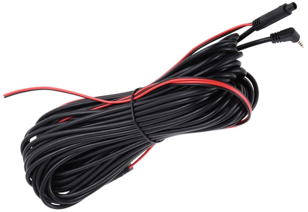 SnelShoppen - 2.5mm naar 4Pin Dashcam Kabel 6m, Achteruitrijcamera & Dashcam Verlengkabel, Auto Camera, Carplay Scherm, Achteruitkijkspiegel, Verlengd