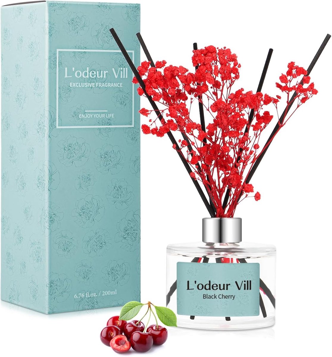 SnelShoppen - Geur Sticks Diffuser 200ml, Luxe Aromatische Geur met 6 Sticks, Langdurige Geur voor Woonkamer, Slaapkamer, Badkamer, Kantoor - Perfect