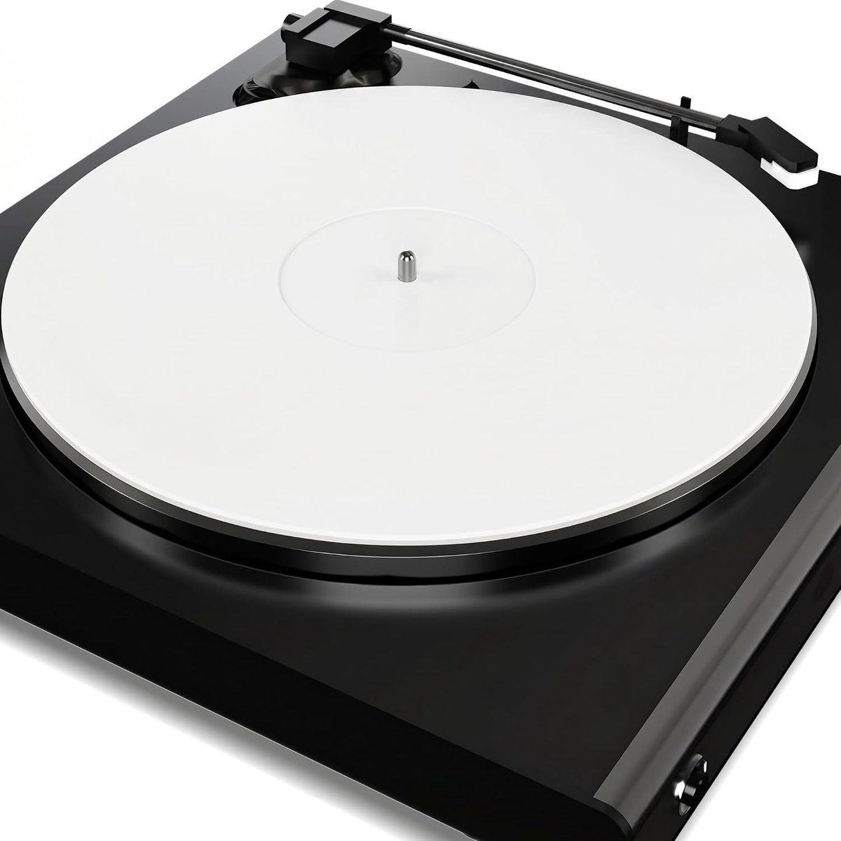 SnelShoppen - 12 Inch Platenmat - Acryl Slipmat voor Alle LP Draaitafels - Helder Wit - Modern Design voor Betere Geluidservaring