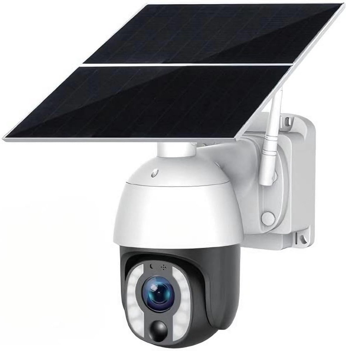 SnelShoppen - 4G LTE Buiten Camera 5MP met 10x Optische Zoom, 24/7 Opname, 30m Kleur Nachtzicht, 20W Zonnepaneel, 30.000mAh Batterij, Mobiele CCTV zon